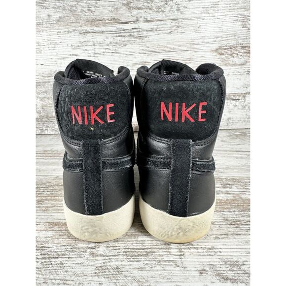 Women's Nike Blazer Mid Rebel Black/Cheetah Print Leather Sneakers Sz 6.5 - Picture 5 of 10